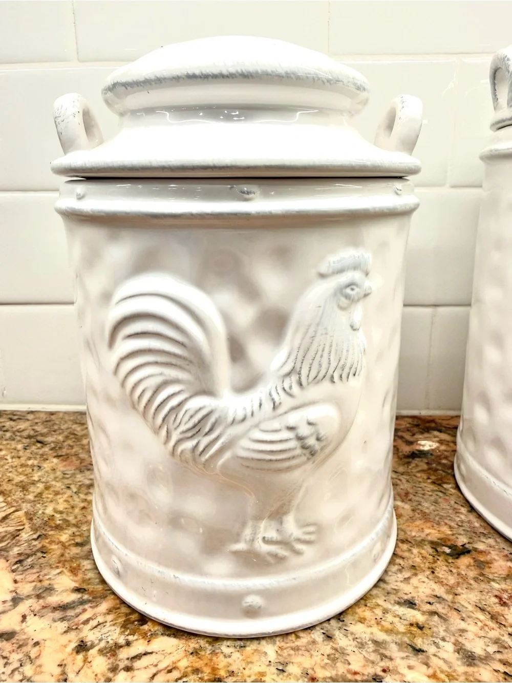 Vintage Farmhouse Rooster Canister Set